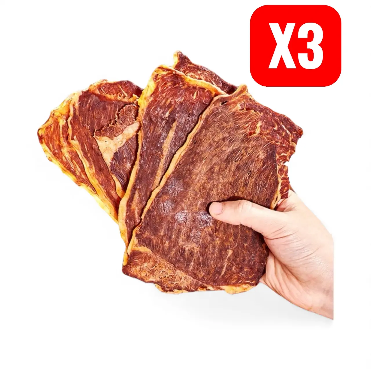Natural Flavor Beef Crisps 90g (3 bags) Snack