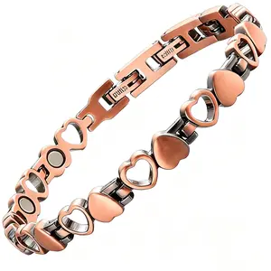 City Fashion Pure Copper Bracelets for Women,Copper Magnetic Ankle Bracelet for Women with 3800 Gauss Ultra Magnets and Sizing Tool,Feet & Ankles Fashionable Jewelry Trendy Fashionable Accessories