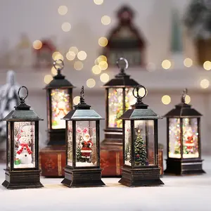Christmas Simulation LED Flame Small Electronic Plastic Oil Lamp - Illuminated Flickering Novelty Light for Home Decoration Ornaments