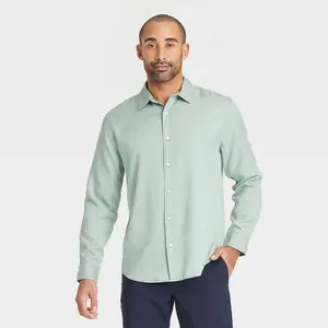 Men's Vintage Long Sleeve Poplin Shirt - Goodfellow & Co