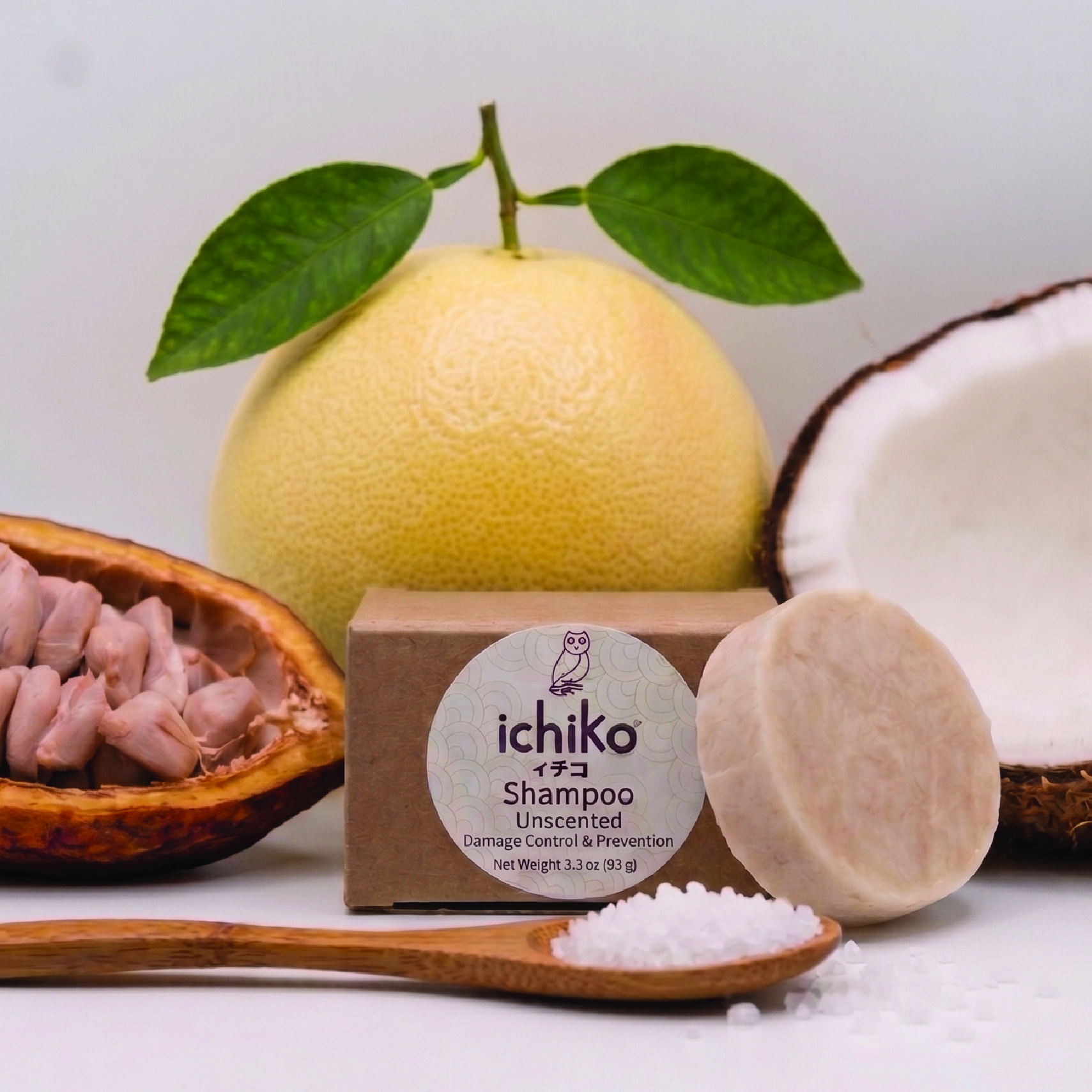 ichiko Shampoo Bar, Gentle Hair Repair Cleanser with Quinoa Protein & Glycerin, Sulfate-Free Haircare for Chemically Treated or Sensitive Hair - Cedarwood Vanilla or Unscented, Keratin, Moisture, Cleansing, Foam, Conditioner, Soothing, Hair Care Shampoo