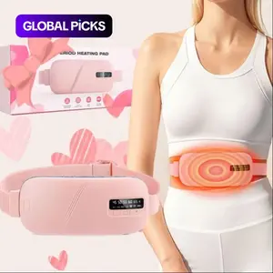 Menstrual Portable Heating Pad Waist Massager, 5-level Hot Compress & 4-level Vibration Waist Belt, Women's Personal Care Appliances for Home & Travel
