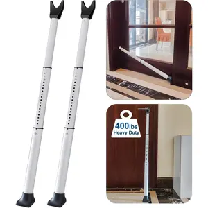Door Security Bar, Door Stoppers Security bar,Heavy Duty Door Lock Security Door Jammer Door Stopper for Apartment, Hotel Room,Screen Door Hardware, Gate Lock Bar, 2 Pack