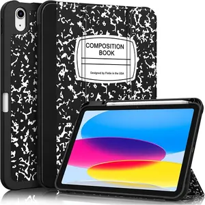 Fintie SlimShell Case for 2025 iPad A16 11th Gen & iPad 10th Gen w/ Soft TPU Back, Built-in Pencil Holder, Auto-Wake/Sleep, iPad Cover in Composition