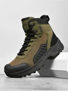 Men's Mid-Calf Outdoor Hiking Shoes, Durable Military Combat Boots, Comfortable High-Top Climbing Shoes, Fashion Desert Camping Boots, Tactical Shoes