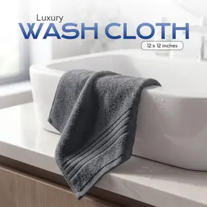 Utopia Towels 12-Pack Cotton Washcloths – Soft & Highly Absorbent for Bathroom, Gym & Daily Use