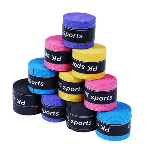 Non-Slip Sweat-Proof PU Fabric Tennis Racket Grip Tape, Universal Replacement Wrap for Tennis, Badminton, Fishing Rods, Sports Rackets, Improved Feel and Shock Absorption