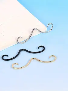 Stainless Steel Mustache Shaped Septum Ring, Septum Clicker, 1 Count/ 2 Counts Novelty Nose Piercing Jewelry, Nose Rings for Men & Women, Trendy All-match Body Jewelry for Birthday Gift
