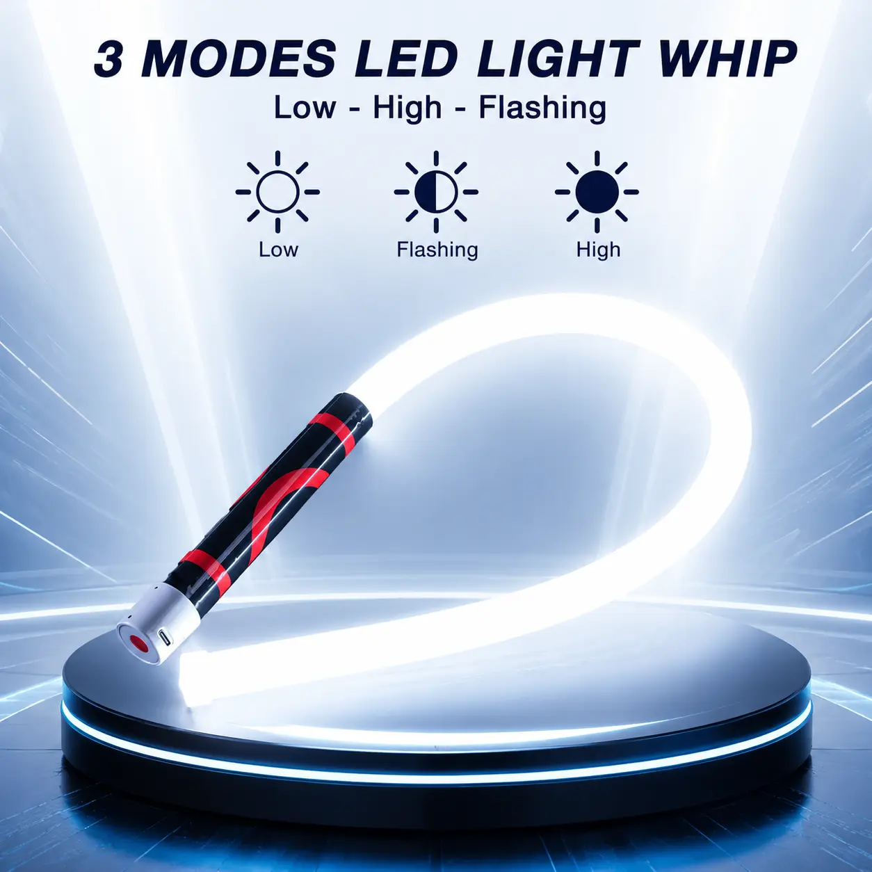 30-Inch Flexible Rechargeable LED Work Light Stick with Batteries, Flexible Neck Design, 3 Lighting Modes, Extended Operation for Kitchen Maintenance, Outdoor Use, Auto Repair