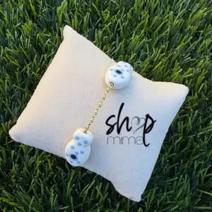 Shop Mima Blue White Fish Bracelet with Unique Beads and Gold Chain for Stylish Accessory