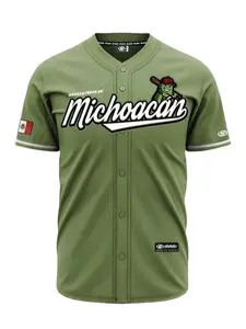 Michoacán Jersey 2.0 (OLIVE) - Unisex Jersey with Striking "MEXICO" Print, Machine Washable, Breathable Design, Suitable for Men & Women