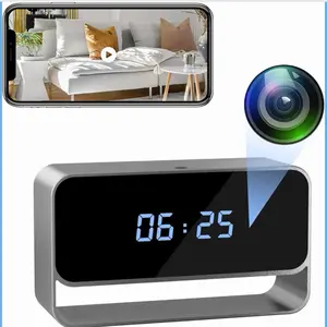 Hidden Camera Clock - Full HD 1080P WiFi Spy Camera - Wireless Covert Nanny Cam - Night Vision - Cloud Storage