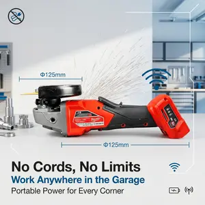 Milwaukee 125mm Angle Grinder for Metal Cutting, Weld Dressing & Rust Removal, Featuring 8000/min Rated Speed, M14 Spindle Thread, and 22mm Arbor Size