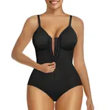 SHAPERX Shapewear for Women Tummy Control Bodysuits Zip-Up Comfort Shapewear Breathable Suitable for Everyday Wear Womenswear Elastic