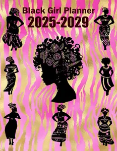 Black Girl Planner 2025-2029 Schedule Organizer with US Federal Holidays & Observances