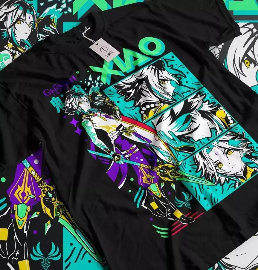 [SALE OFF 25%] Xiao Genshin Impact T-shirt Anime Manga Shirt T-shirt S M L Xl 2xl 3xl 4xl 5xl