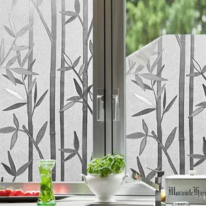 1pc (44.5*100cm) floral pattern removable window sticker, Removable Window Decal, window privacy film, window film, privacy window film, static adsorption glass film - heat insulation and UV protection, suitable for door and window glass decoration