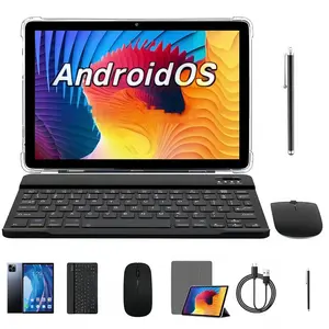 2026 Android OS Tablet with 10.1" IPS Display,  Octa-Core 2.0GHz,GMS Certified,WiFi6 & BT5.0 with Keyboard/Mouse/Stylus, tablet bundle on sale, FathersDayGift, Tablets with Keyboard, Android Tablet Computer