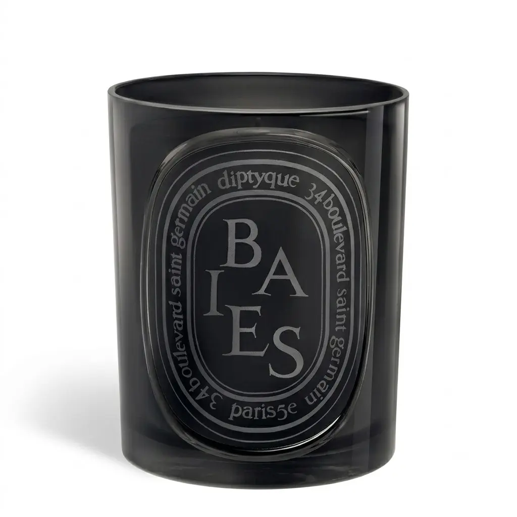 Diptyque Black Baies Scented Candle - Paris Icon, Blackcurrant & Rose Notes, 10.2oz, 75 Hours Burn Time, Home Decor for