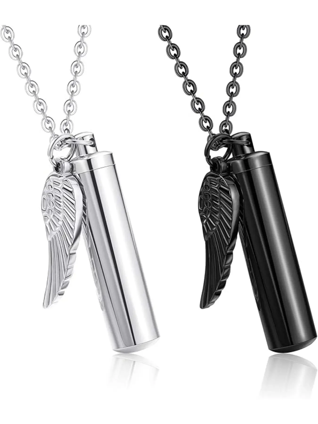2 Pieces Stainless Steel Urn Ash Necklace Paw Print Pendant Set Pet Urn Ash Necklace Jewellery Memorial Jewellery Keepsake Jewellery for Pet/Dog/Cat Ash Goddess Necklace