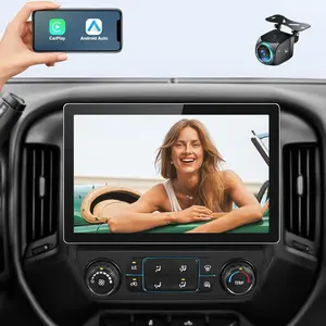 2K 13.1 inch Android Radio for【Chevy Silverado GMC Sierra 2014 2015 2016 2017 2018】Car Stereo with Car Play Android Auto WiFi GPS Navigation SWC FM EQ Radio 2+64GB