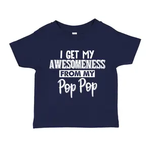 Pop Pop Baby Bodysuit One Piece Shirt, I Get My Awesomeness From My Pop Pop Baby Gift, Funny Gift for Granddaughter Grandson Clothes Gift
