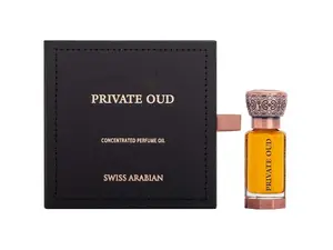 Swiss Arabian Private Oud – Alcohol-Free Concentrated Perfume Oil – Long-Lasting Oriental Gourmand Fragrance with Oud, Plum, Jasmine, Vetiver, Caramel & Chocolate – 0.4 oz (12 ml)