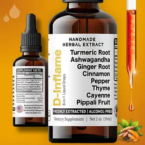 Turmeric Inflammation Support | with Ginger Root, Thyme Ashwagandha Root, Ceylon Cinnamon, Cayenne Pepper | 2oz. (60 servings) Natural Supplement