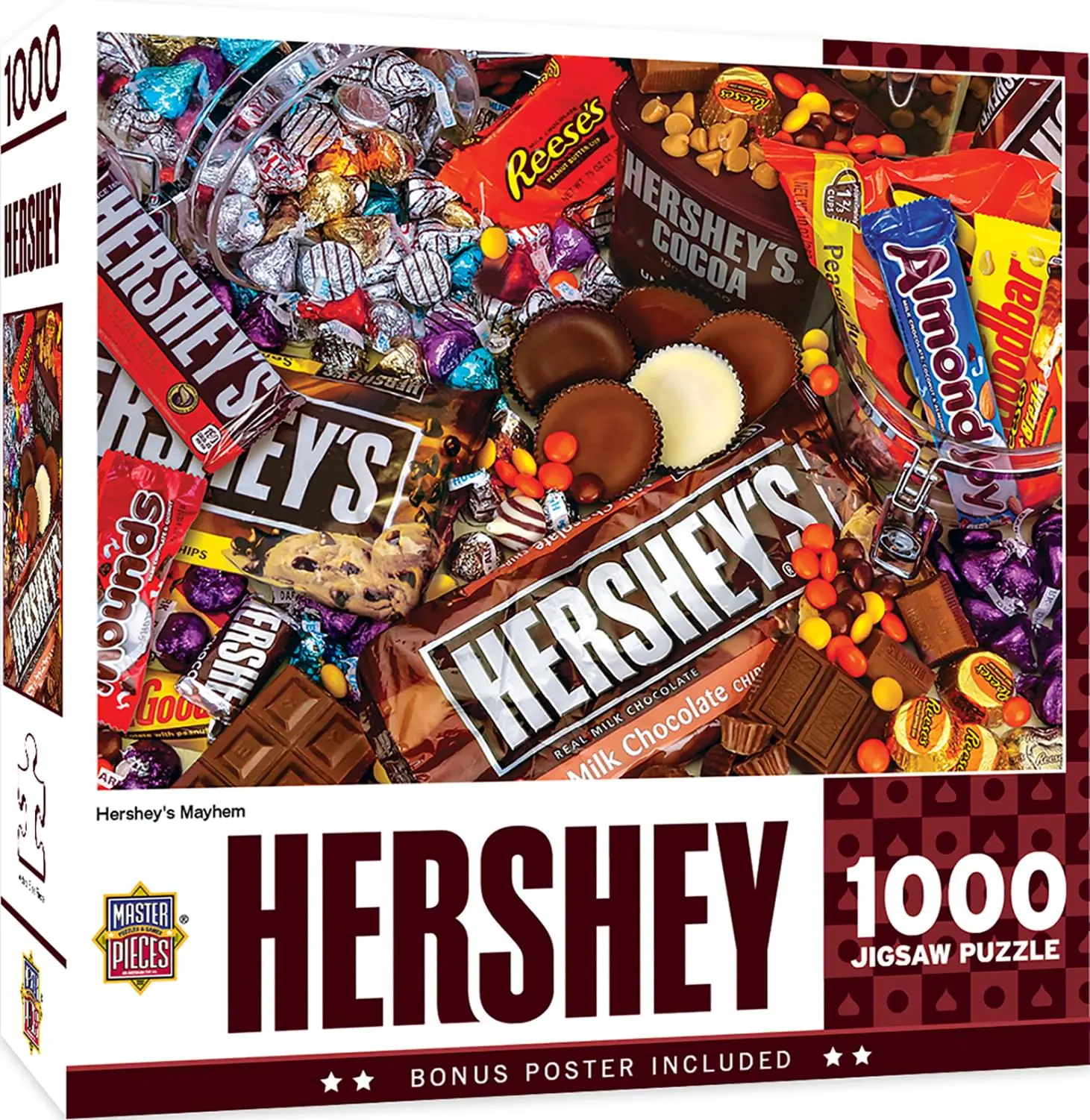 Hershey's Mayhem 1000-Piece Jigsaw Puzzle, Challenging Fun Group Activity, Great Gift, Stylish Display Piece