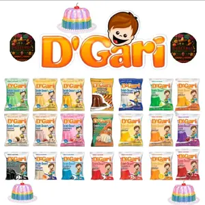 D'Gari Fruit Flavored Powder for Making Jellies 120g Rinde 1L Edulcorantes Exceso Azúcares