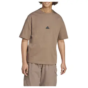 adidas Mens City Escape Crew Neck Short Sleeve Casual Tops Casual - Brown