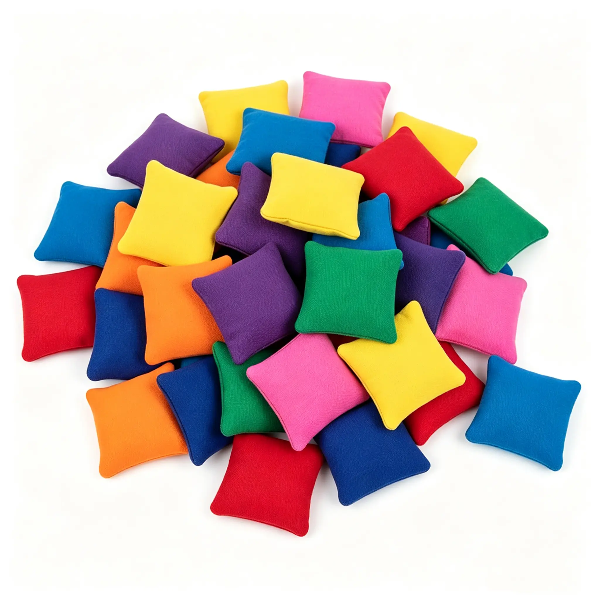20 Pcs Mini Bean Bags for Tossing Games Colorful Small Cornhole Bags (2" x 2") for Kids & Family Fun, Outdoor Carnival Toss Games, Party Favors & DIY Crafts