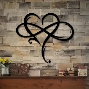 HELLOYOUNG Heart Metal Artistic Wall Art Sculpture Home Decor Gift for Christmas Valentine Wedding Party Decoration