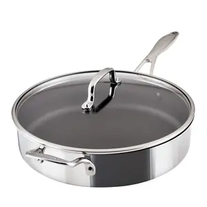 5-Quart ScratchDefense™ C1 Nonstick Sauté Pan with Lid and Helper Handle