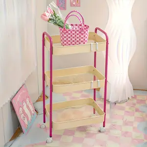 Multi-Layer Mobile Bookshelf, Durable Metal Storage Rack, Large Capacity Organizer for Kitchen, Living Room, Bedroom, Bathroom, Dormitory