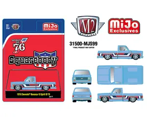 (Preorder) M2 Machines 1:64 1976 Chevrolet Silverado Bonanza-10 SPIRIT OF 76 Squarebody USA Special Edition – Blue – MiJo Exclusives