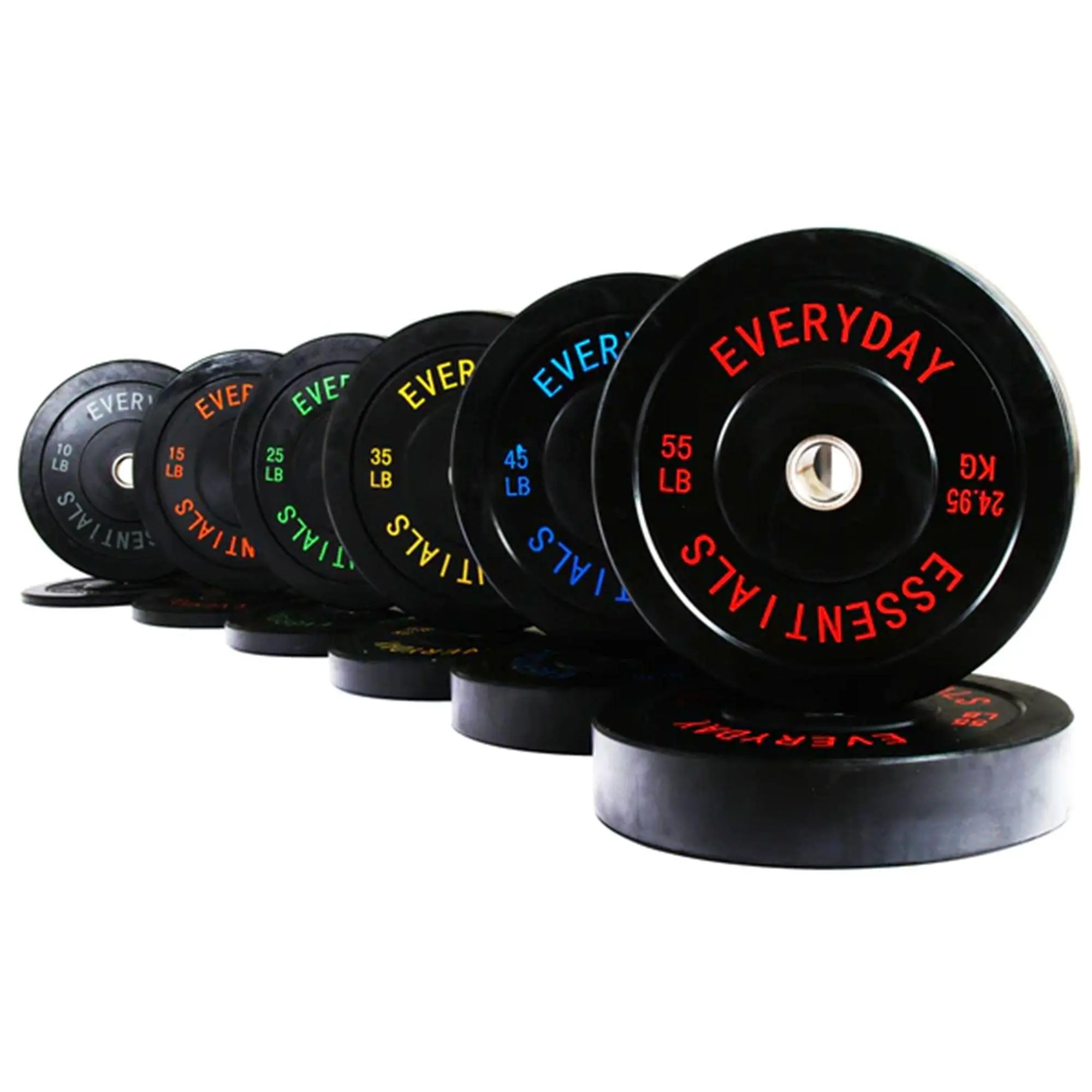 BalanceFrom Fitness 370 Pound Olympic Bumper Strength Training Weight Plate Set BalanceFrom Fitness 370 Pound Olympic Bumper Strength Training Weight Plate Set