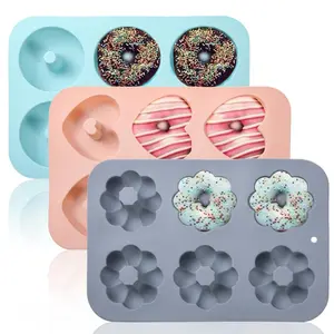 3Pcs/Set Silicone Donut Pan for Baking Donut Maker,6 Grids Pancake Mold,Non-stick Doughnut Pan Muffin Cupcake Bagel Making Tray,Ideal for Baking,Cake Making,Christmas Party Gifts,Hand Tools Kits
