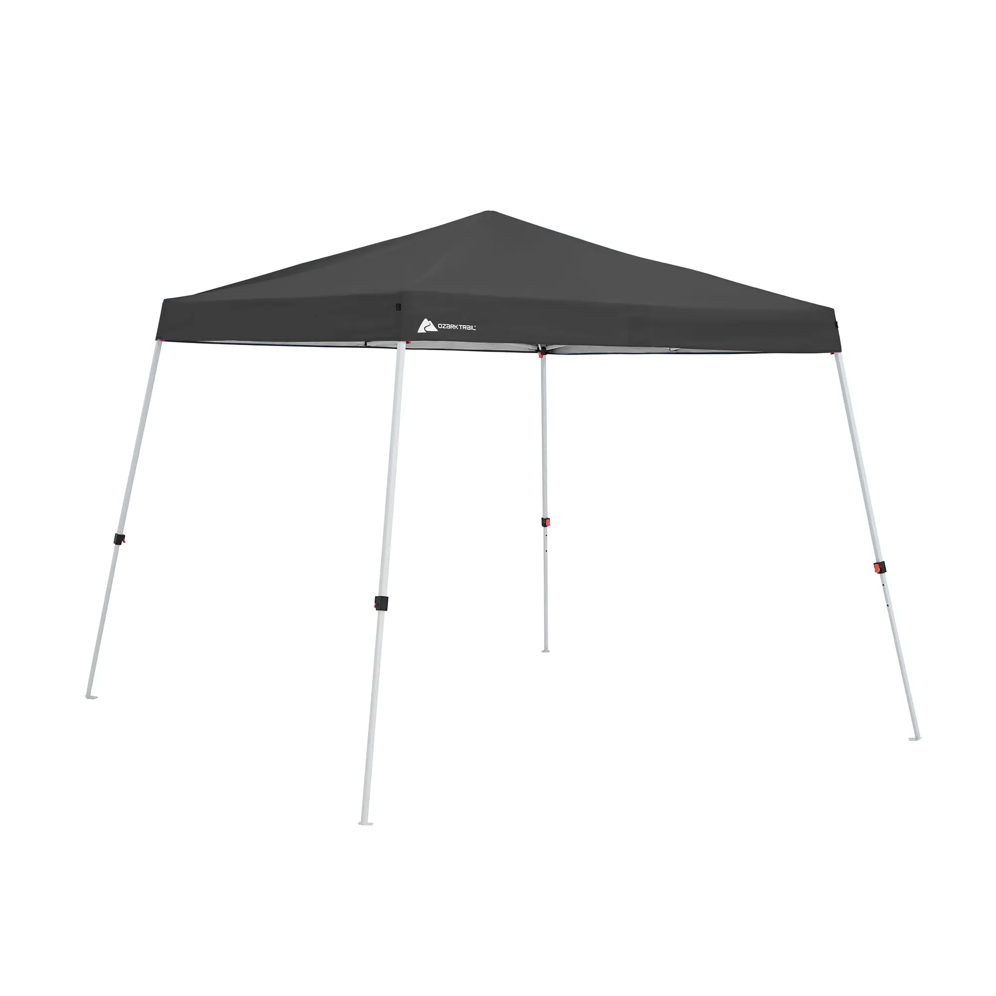 Ozark Trail 10' x 10' Instant Slant Leg Pop-up Canopy Outdoor Shading Shelter, Black