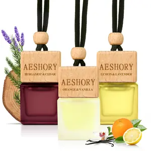 Aeshory Car Air Freshener Hanging - 3-Pack, Floral Collection Car fresheners long lasting, Car Air Freshener for Women and Men, Premium Car Aromatherapy Essential Oil Diffuser Gift Set.0.27 FL OZ/8ML