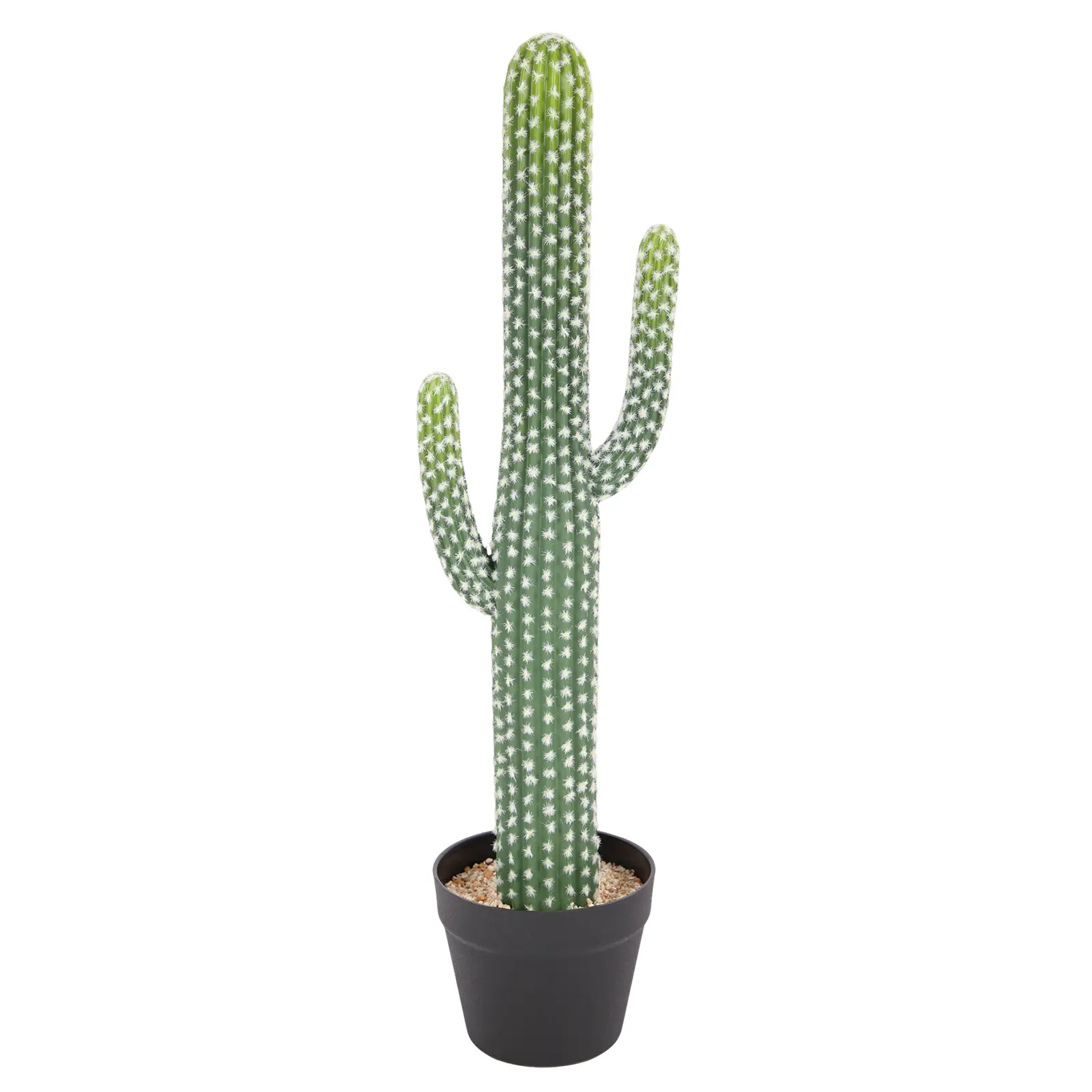 Minimalist Plastic Artificial Cactus Plant with White Spikes - Decorative Pot Ornaments, Indoor-Outdoor Entryway Home Decor Greenery, Home Supplies Fake Succulent