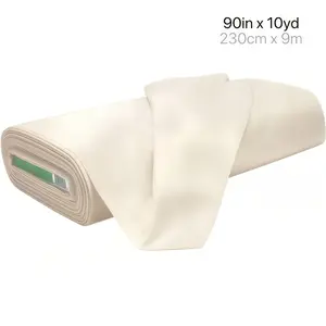 91 in* 355 in super large roll of natural cotton wadding, 100% pure cotton. High-temperature resistant heavy-duty quilting material, suitable for decoration, placemats and wearable art. Ideal for both beginners and professional quilters, with a smoot