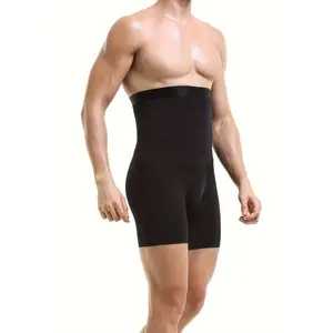 Men's Tummy Control High Waist Shaping Shorts for a Slimmer Look