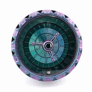 Durable Metal Dragon Casino-Style Spin Roller Dice Set - 7-in-2 Spinning Fidget Polyhedral Dice with Round Design for RPG Games