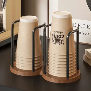 Practical Paper Cup Holder for Home and Coffee Shop, Multi-Functional Dispenser for Disposable Cups, Ideal for Storing Milk Tea and Coffee