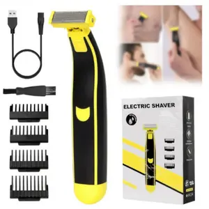 Type C Electric Shaver Portable – Waterproof Wet Dry Rechargeable Razor for Men Women, 2in1 Face & Body Hair Trimmer for Beard Legs Arms, Travel Mini Shaver for Couple Gift, USB Rechargeable Shaver