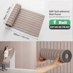 1 roll of 3D lattice wood grain self-adhesive wallpaper, vintage wood grain pattern, easy to peel and stick, waterproof and moisture-proof thick wallpaper, can be used for curved partitions, ceiling hanging ceiling, living room tea room bedside self-adhes