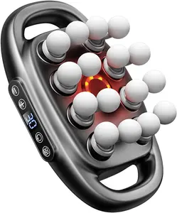 16-Head Massage Gun with 30 Levels & 3 Modes Deep Tissue Percussion Massager for Back Shoulders Legs and Foot Pain Relief Quiet Muscle Massage Gun with Red Light Therapy Adjustable Daily Use Sixteen-Head Model Gift