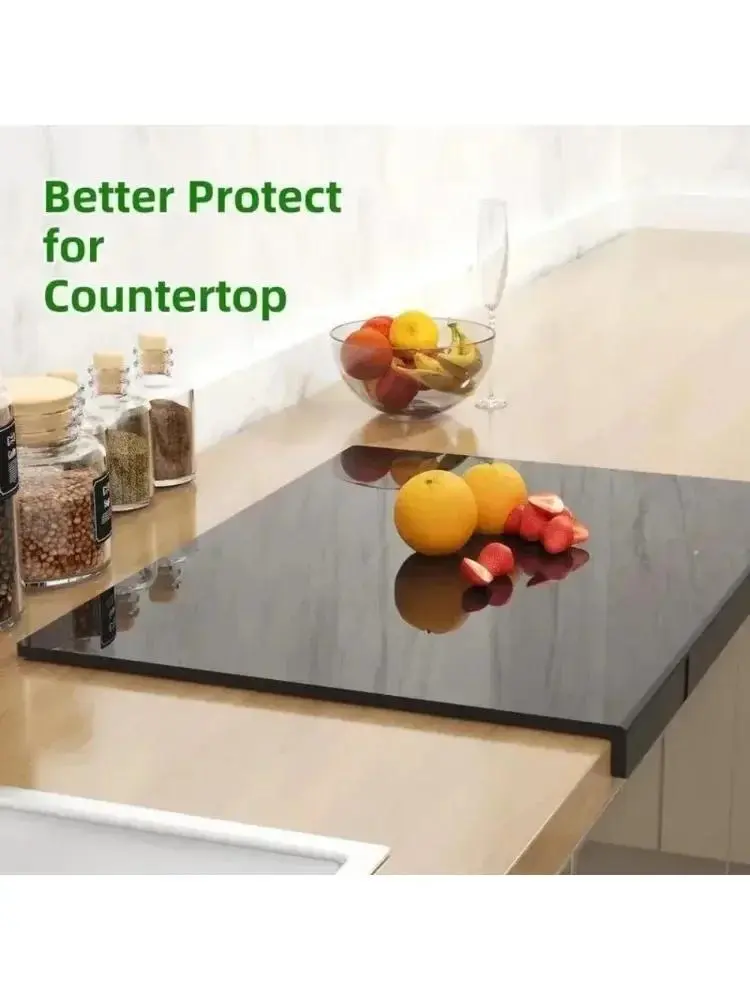 1Pc Durable Non-Slip Acrylic Cutting Board - Food Contact Safe, Easy to Clean, Kitchen Countertop Protector - Ideal for Home NONE