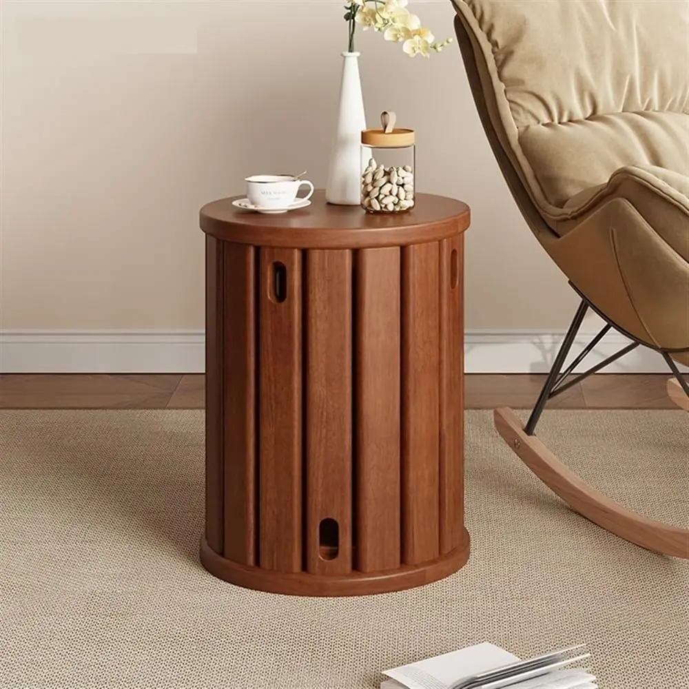 Premium Solid Wood Stackable Stools Set of 4 4-in-1 Round Wooden Stools with Anti-Slip Foot Pads for Kitchen Bedroom Living Room Bar No Assembly Required Durable and Space-Saving Design 18 inch 20 - 25 kg Capacity